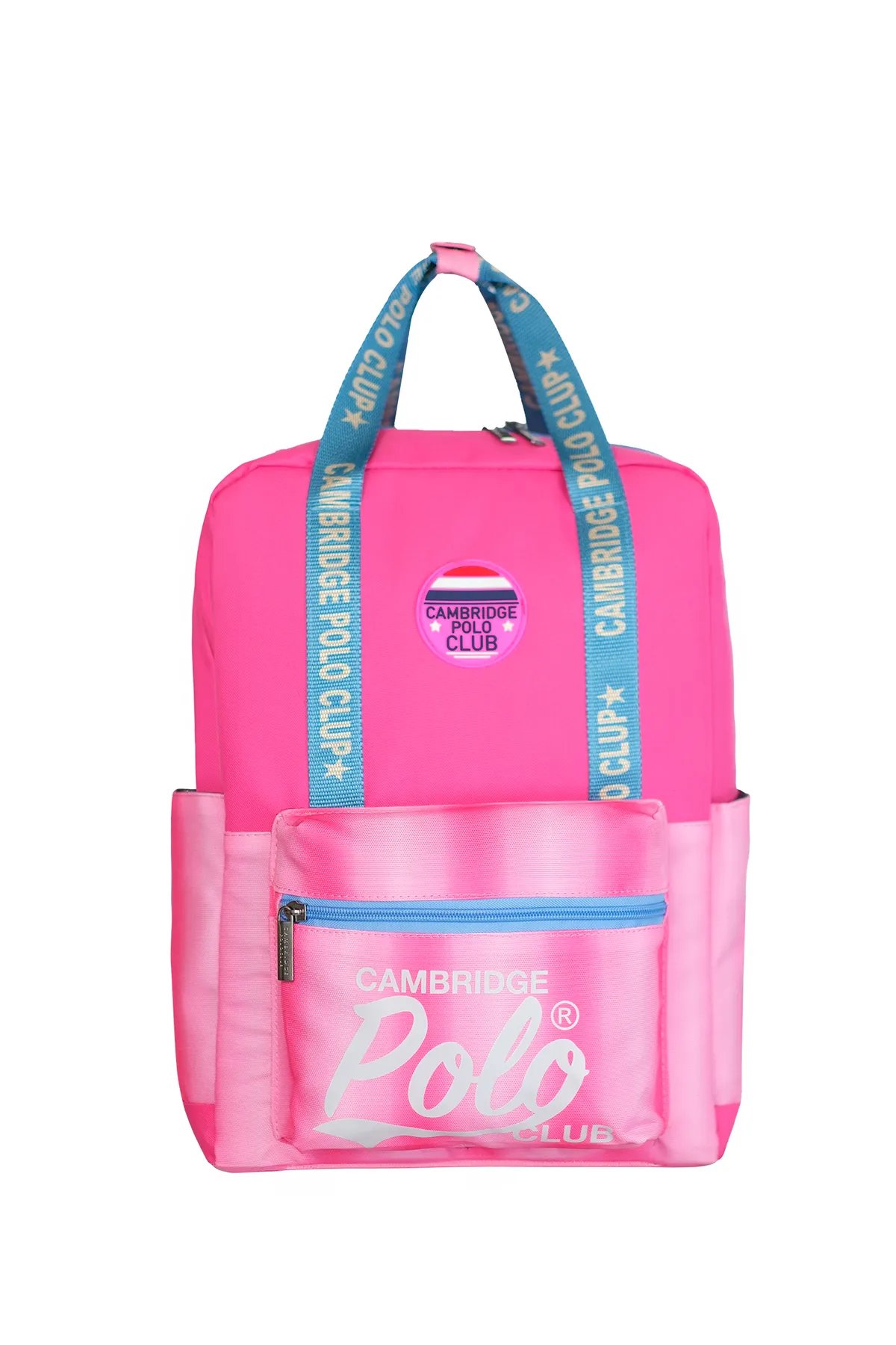 Cambridge Polo Club American Chic Çok Gözlü Unisex Çocuk İlkokul Çantası Pembe