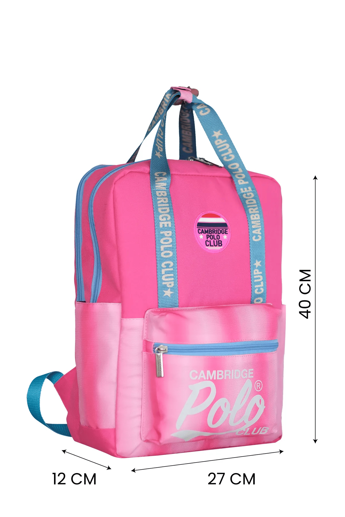 Cambridge Polo Club American Chic Çok Gözlü Unisex Çocuk İlkokul Çantası Pembe