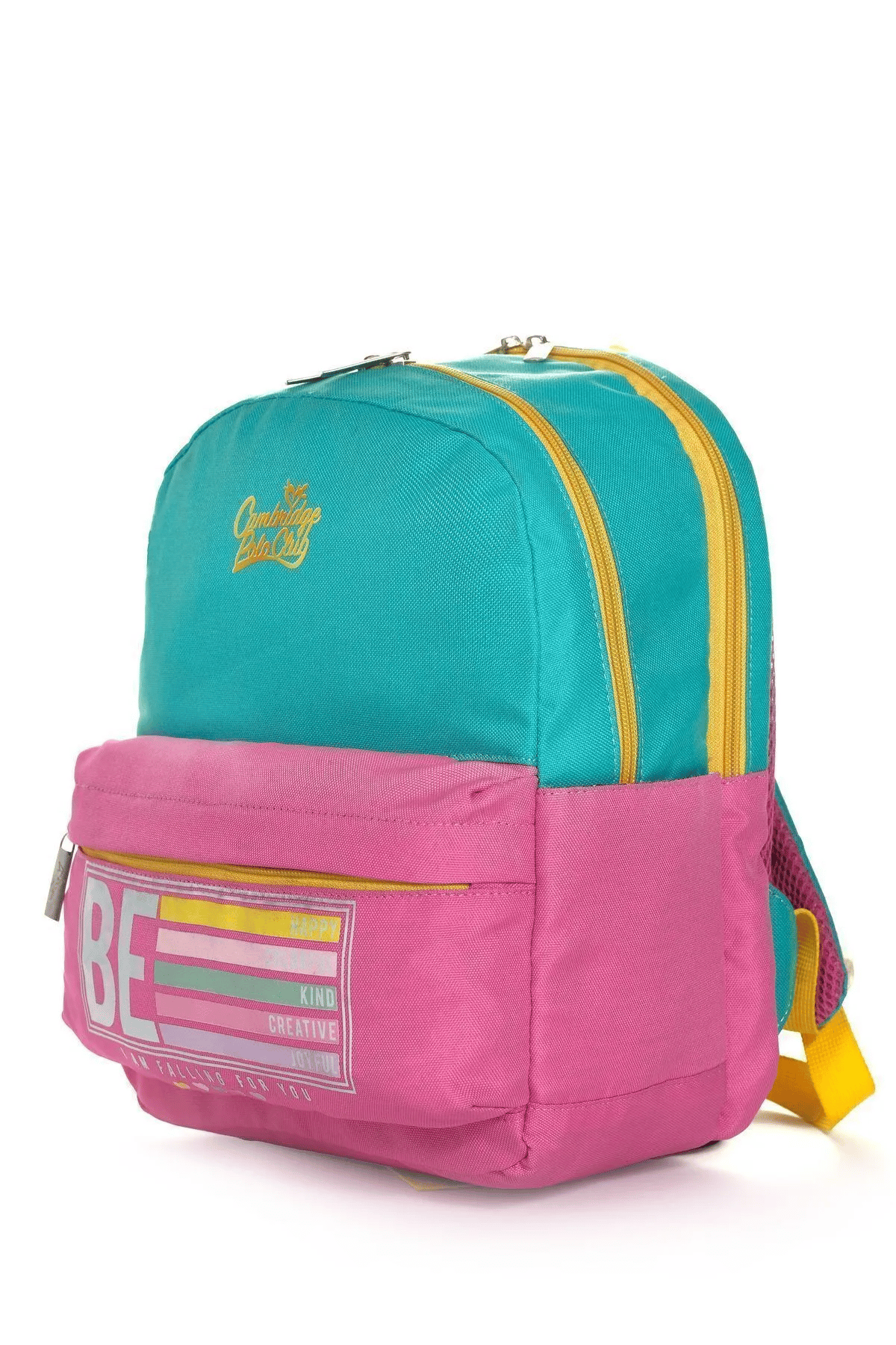 Cambridge Polo Club Be Happy Ön Cepli Unisex Çocuk Anaokulu Çantası Turkuaz