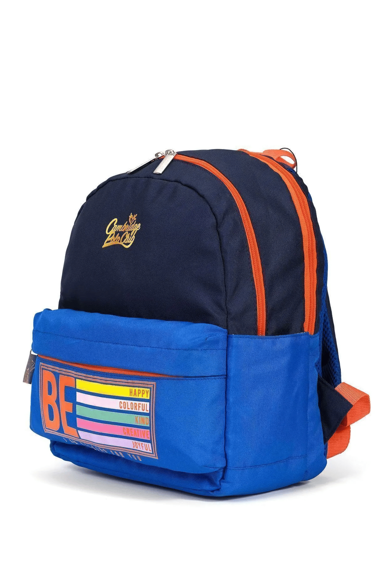 Cambridge Polo Club Be Happy Ön Cepli Unisex Çocuk Anaokulu Çantası Lacivert