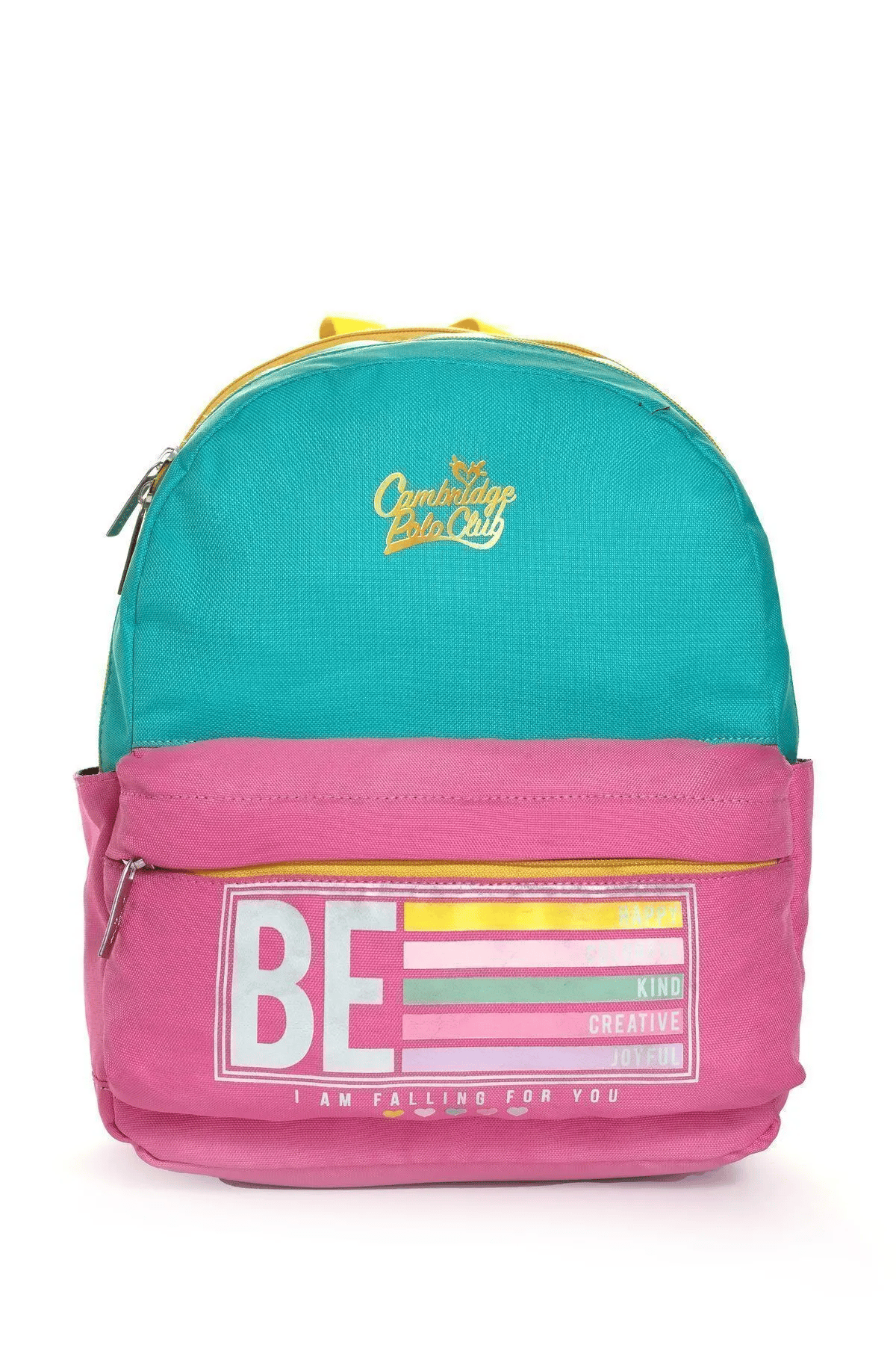 Cambridge Polo Club Be Happy Ön Cepli Unisex Çocuk Anaokulu Çantası Turkuaz