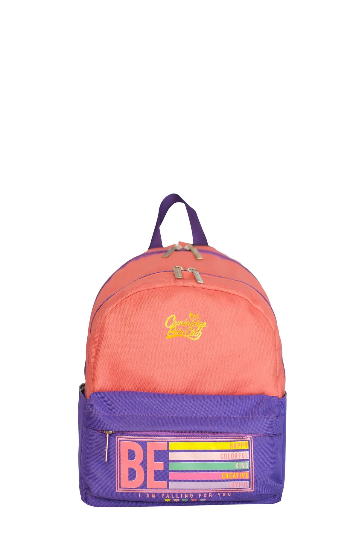 Cambridge Polo Club Be Happy Ön Cepli Unisex Çocuk Anaokulu Çantası Fuşya