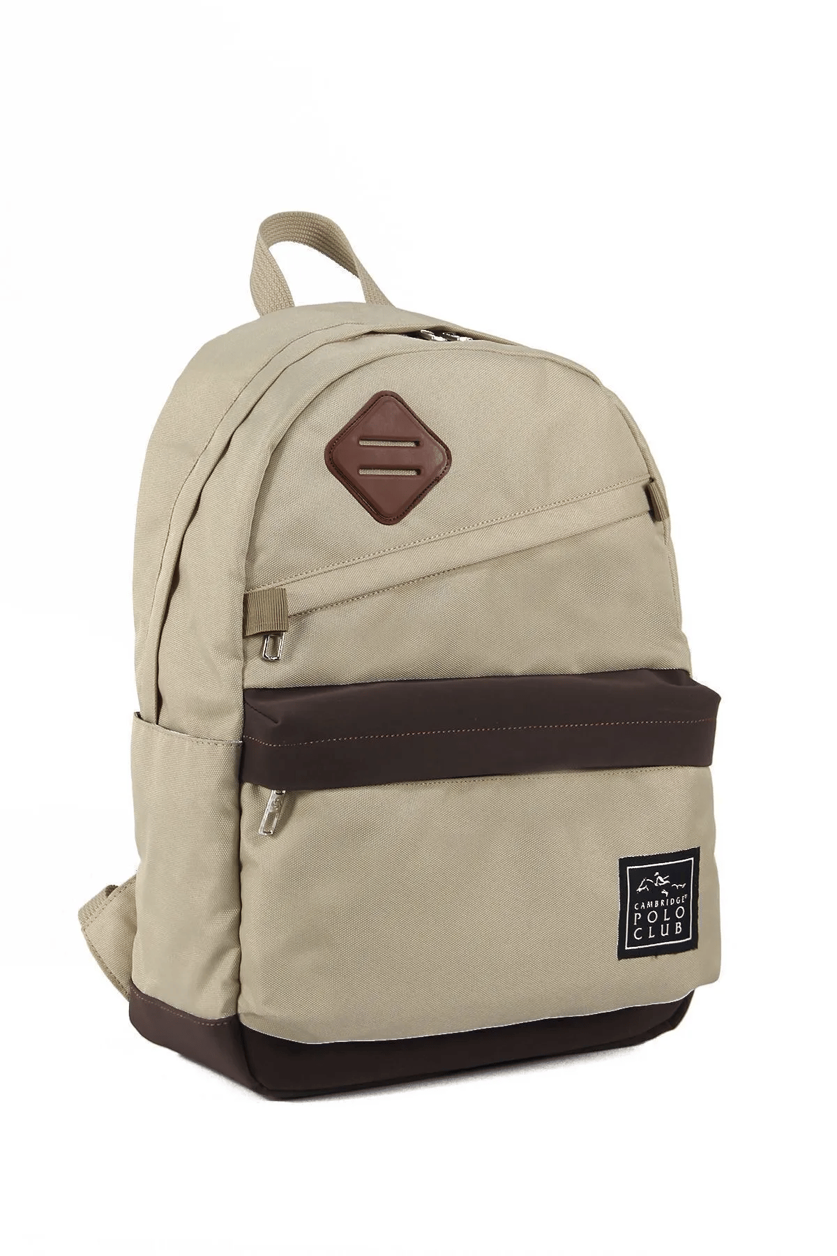 Cambridge Polo Club Creative Üç Bölmeli Unisex Çocuk İlkokul Çantası Bej
