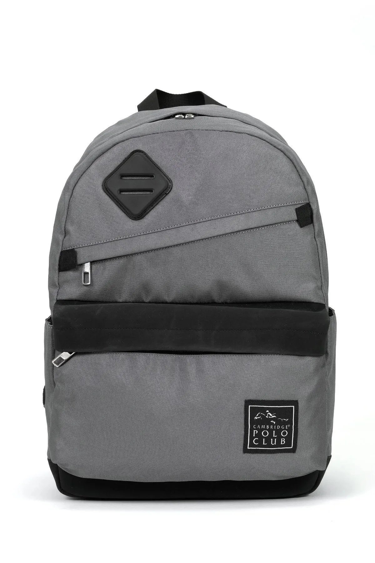 Cambridge Polo Club Creative Üç Bölmeli Unisex Çocuk İlkokul Çantası Gri