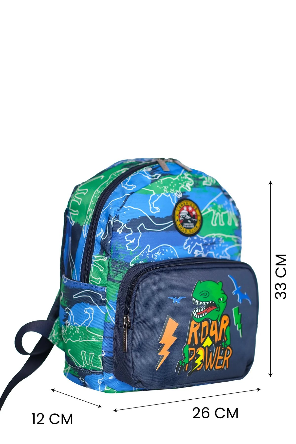 Cambridge Polo Club Dinozor Ön Cepli Erkek Çocuk Anaokulu Çantası Lacivert