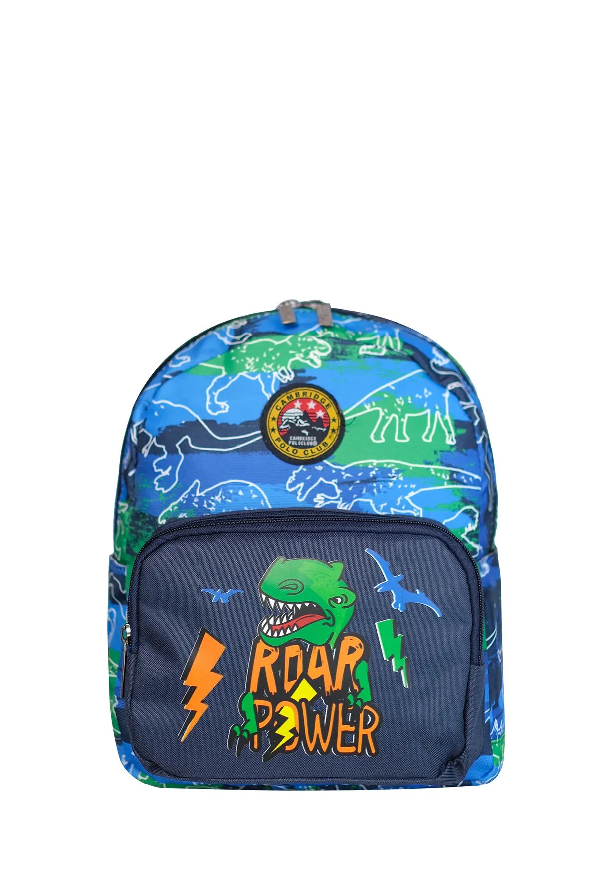 Cambridge Polo Club Dinozor Ön Cepli Erkek Çocuk Anaokulu Çantası Lacivert