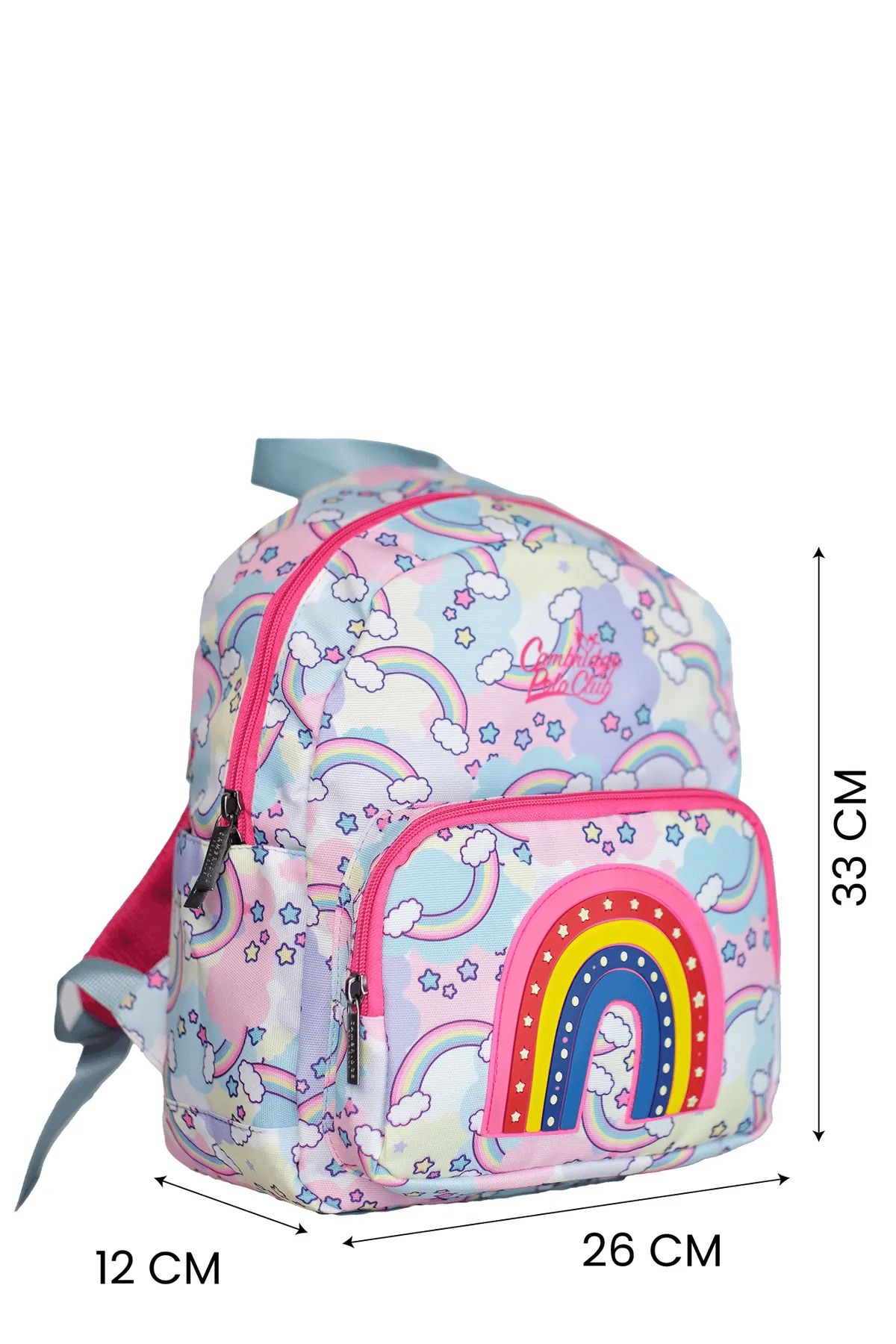 Cambridge Polo Club Rainbow Ön Cepli Kız Çocuk Anaokul Çantası Gökkuşağı