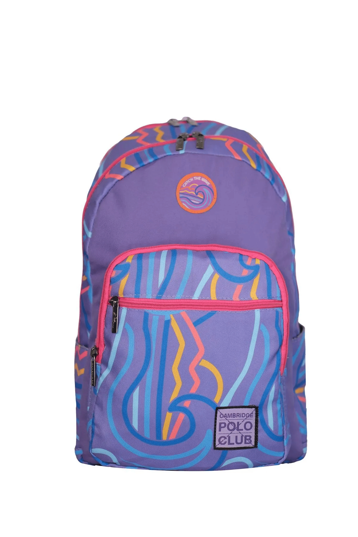 Cambridge Polo Club Wave Çok Gözlü Unisex Çocuk İlkokul Çantası Mor