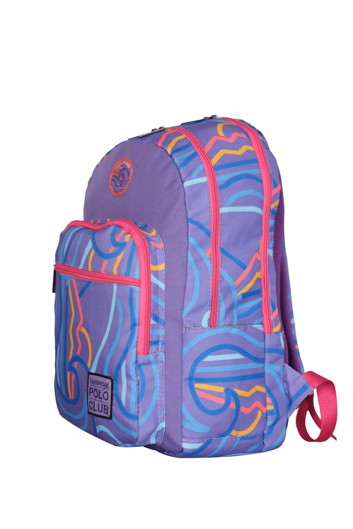 Cambridge Polo Club Wave Çok Gözlü Unisex Çocuk İlkokul Çantası Mor