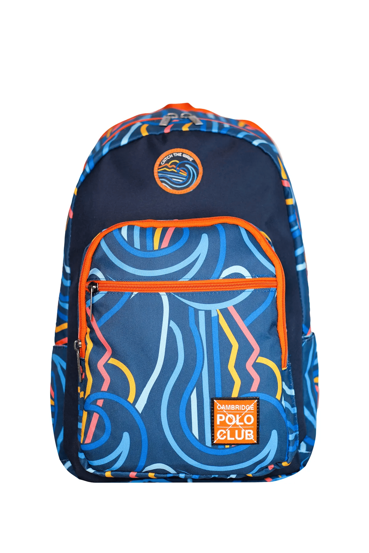 Cambridge Polo Club Wave Çok Gözlü Unisex Çocuk İlkokul Çantası Lacivert