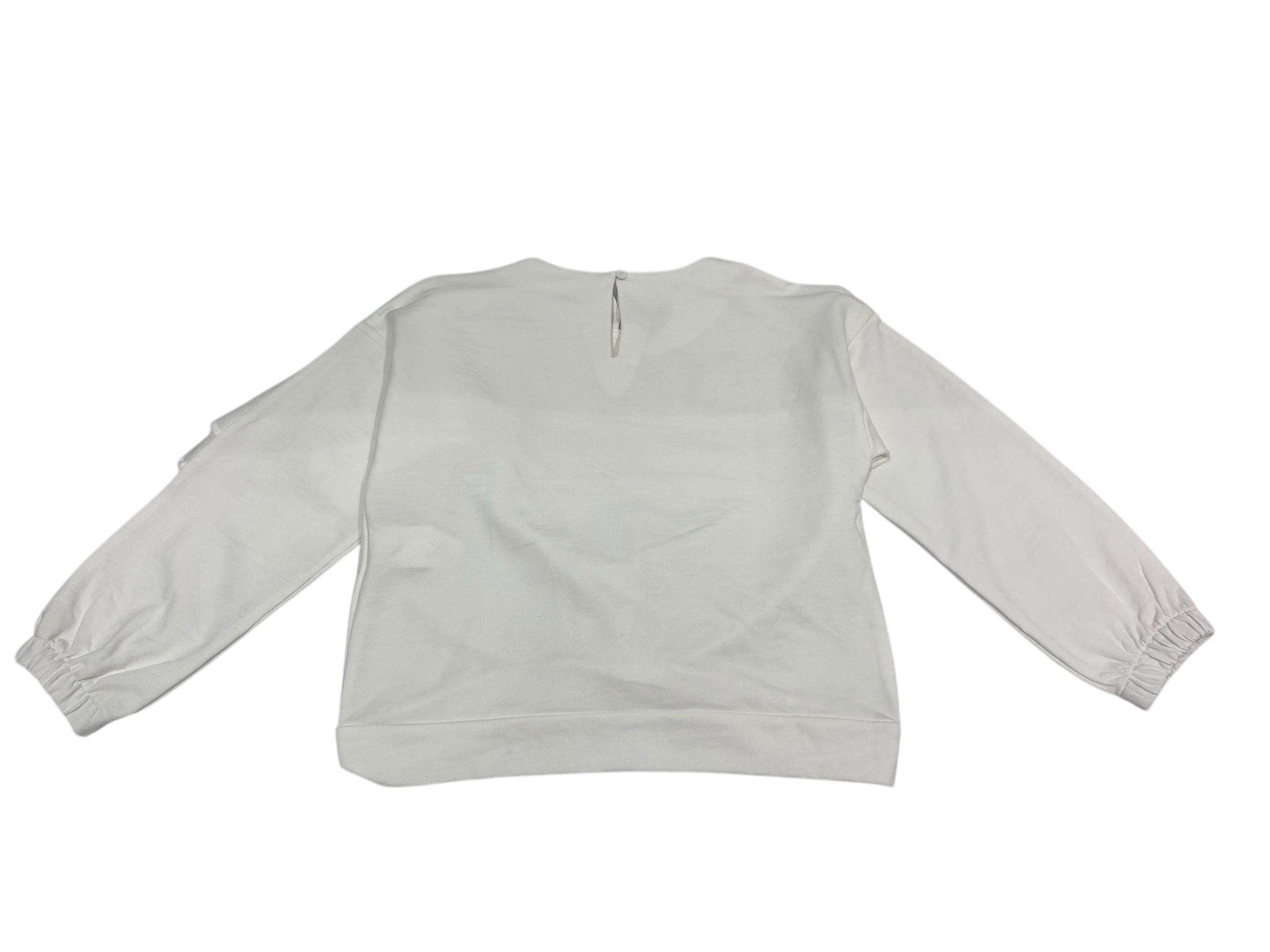 Cikoby Kız Çocuk Fırfırlı Sweatshirt 3-8 Yaş EKRU