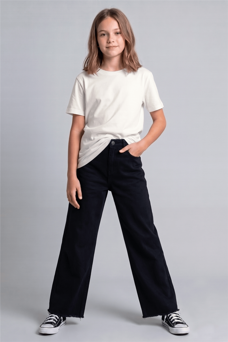 Dmb Çocuk Basic Tshirt 9-14 Yaş Ekru