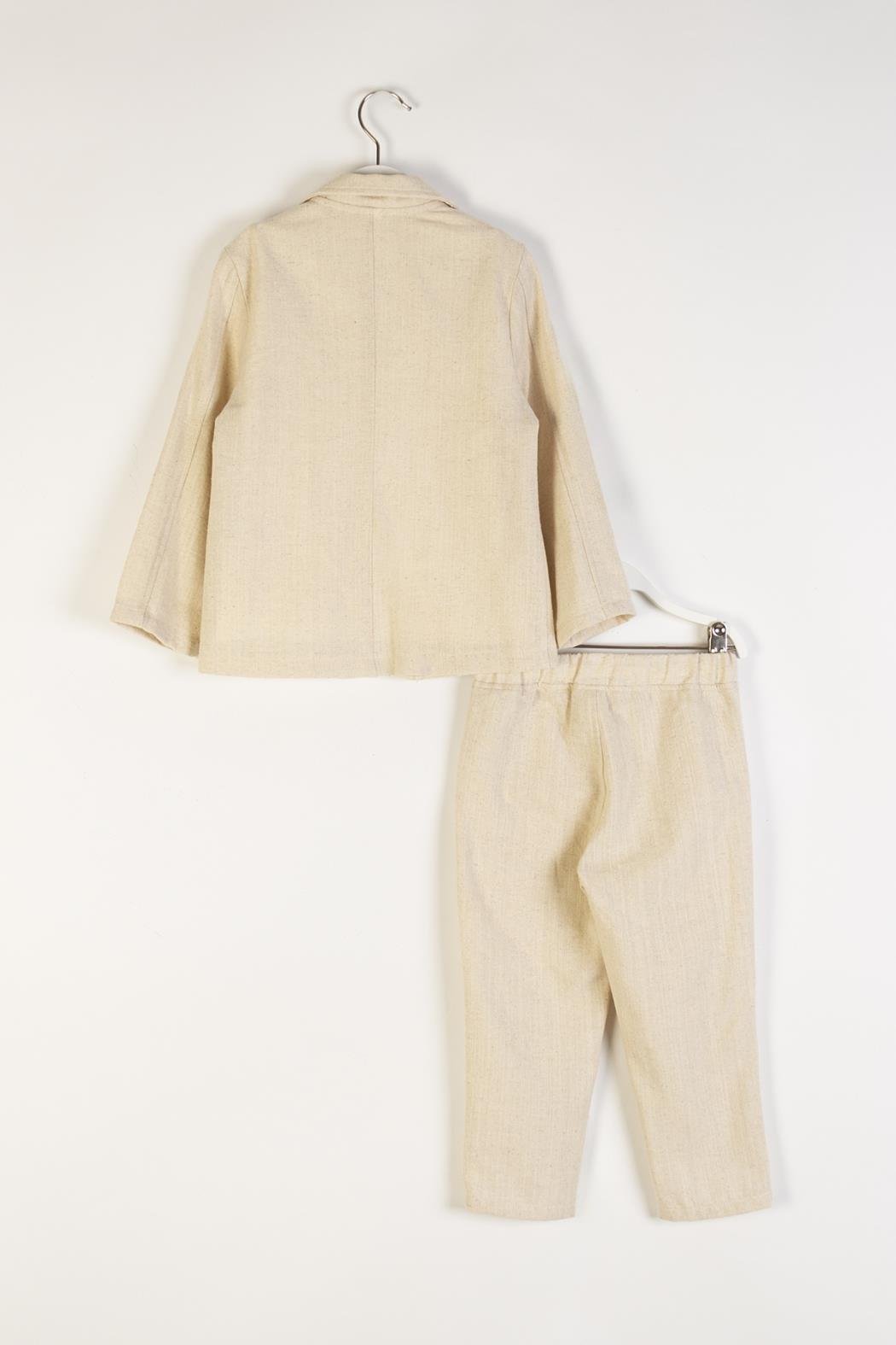 Dmb Erkek Bebek 3'lü Takım 1-3 Yaş Bej