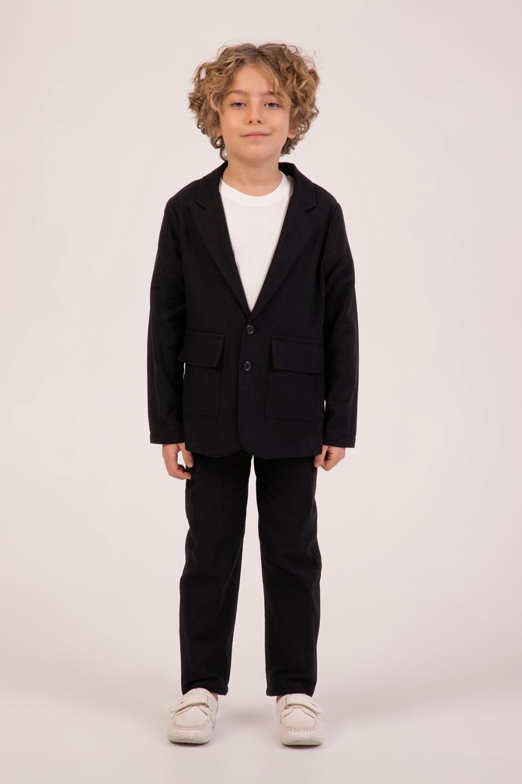 Dmb Erkek Çocuk 3'lü Takım 7-11 Yaş Siyah