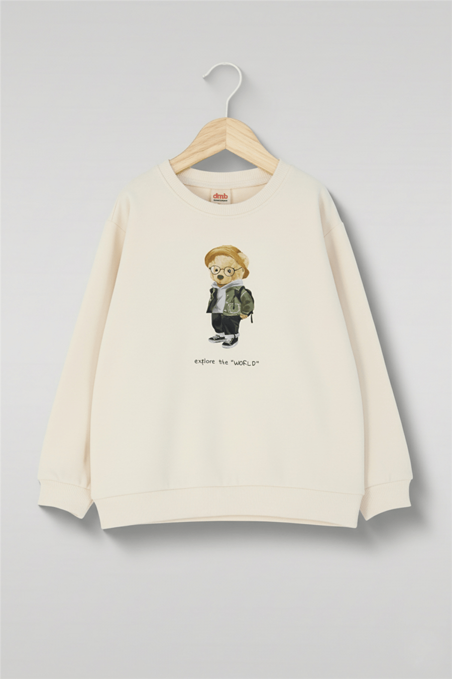 Dmb Erkek Çocuk Baskılı Sweatshirt 1-7 Yaş Krem
