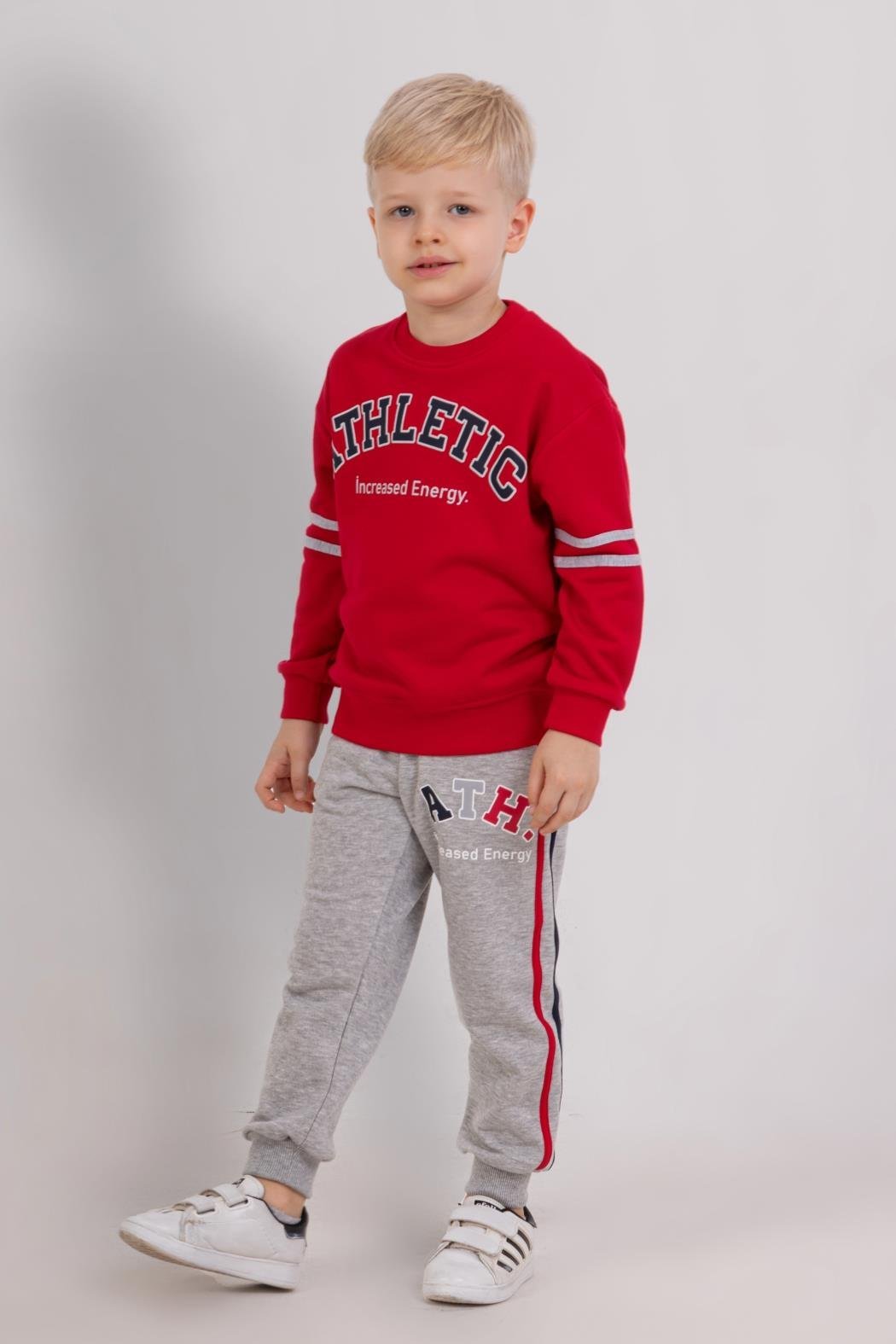 Dmb Erkek Çocuk Baskılı Sweatshirt 3-8 Yaş KIRMIZI