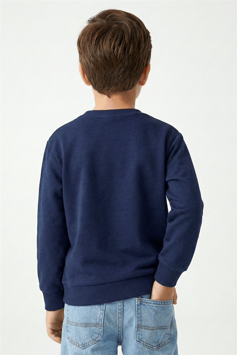Dmb Erkek Çocuk Baskılı Sweatshirt 4-9 Yaş İndigo