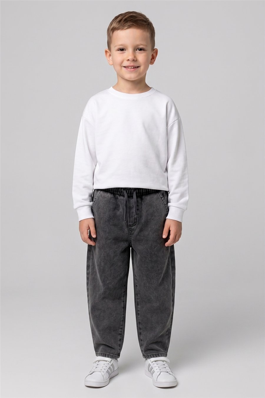 Dmb Erkek Çocuk Denim Pantolon 4-9 Yaş Füme