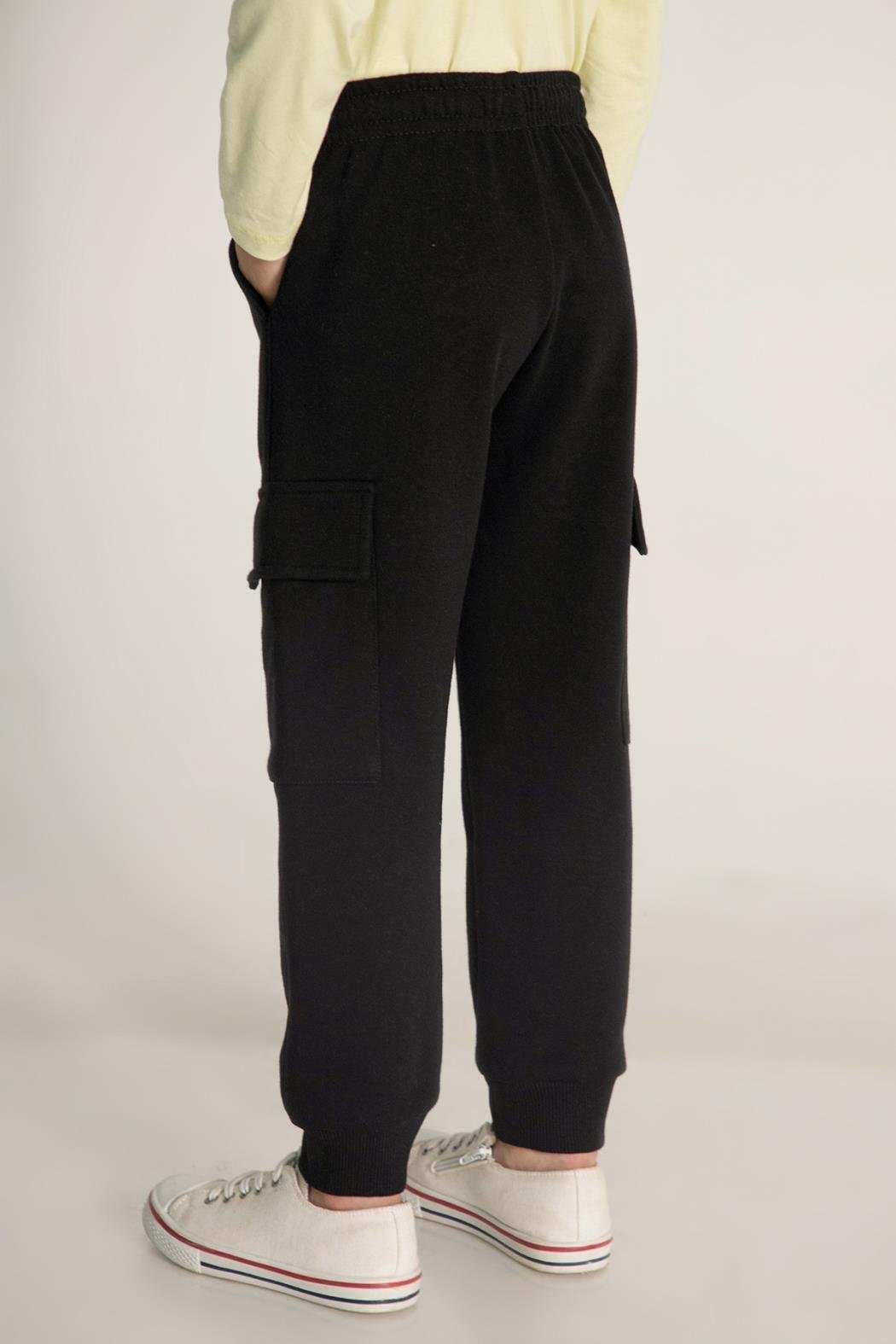 Dmb Erkek Çocuk Kargo Çepli Eşofman Altı 4-9 Yaş SİYAH