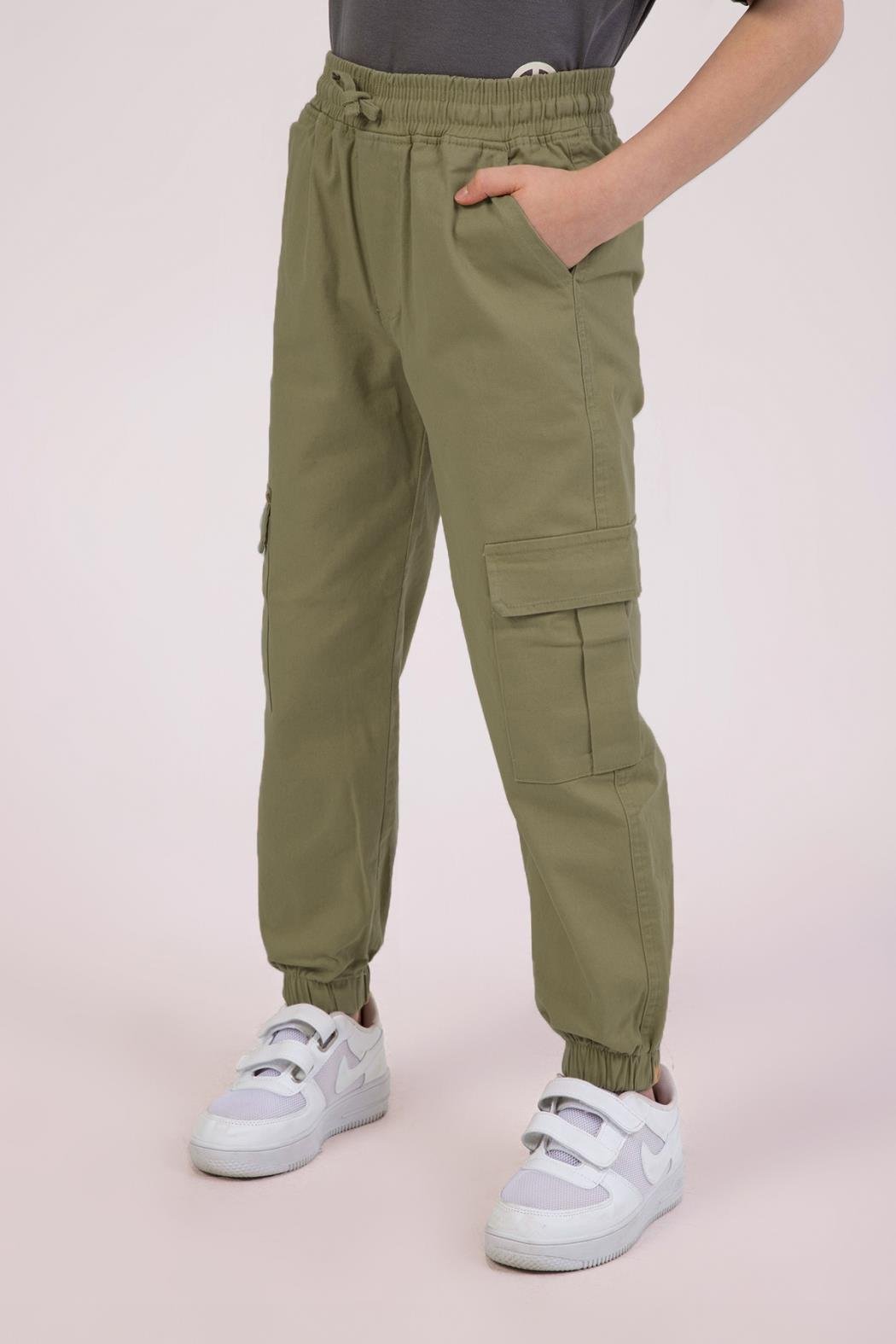 Dmb Erkek Çocuk Kargo Pantolon 4-9 Yaş Haki