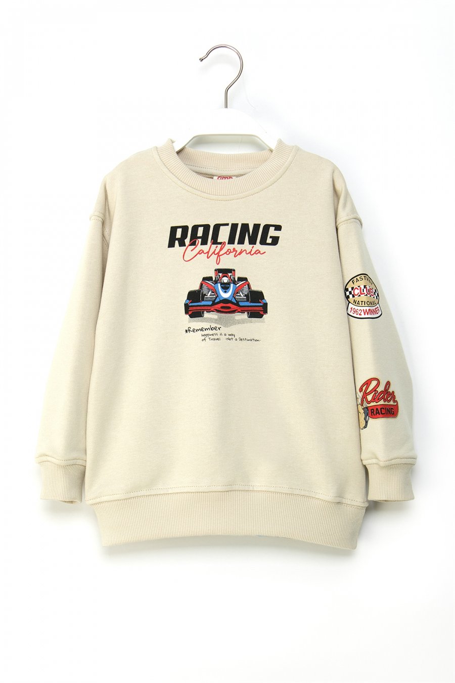 Dmb Erkek Çocuk Sırt Baskılı Sweatshirt 4-9 Yaş Krem