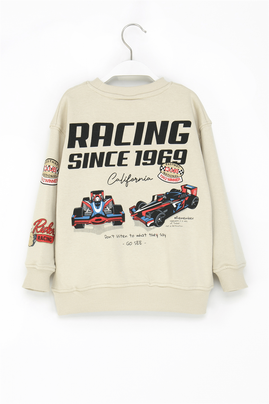 Dmb Erkek Çocuk Sırt Baskılı Sweatshirt 4-9 Yaş Krem