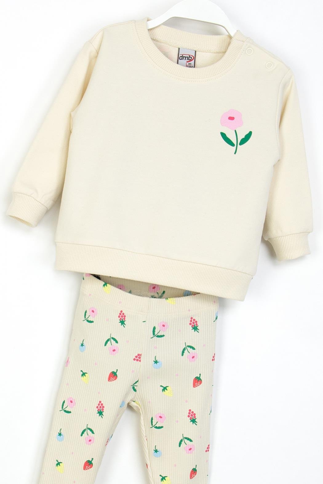 Dmb Kız Bebek Taytlı Takım 1-4 Yaş Krem