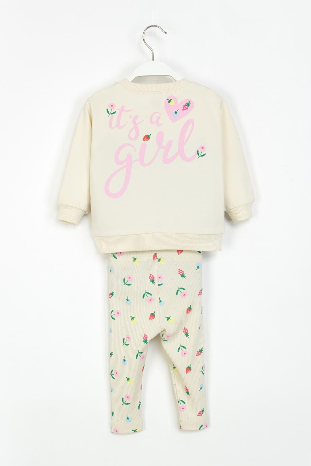 Dmb Kız Bebek Taytlı Takım 1-4 Yaş Krem