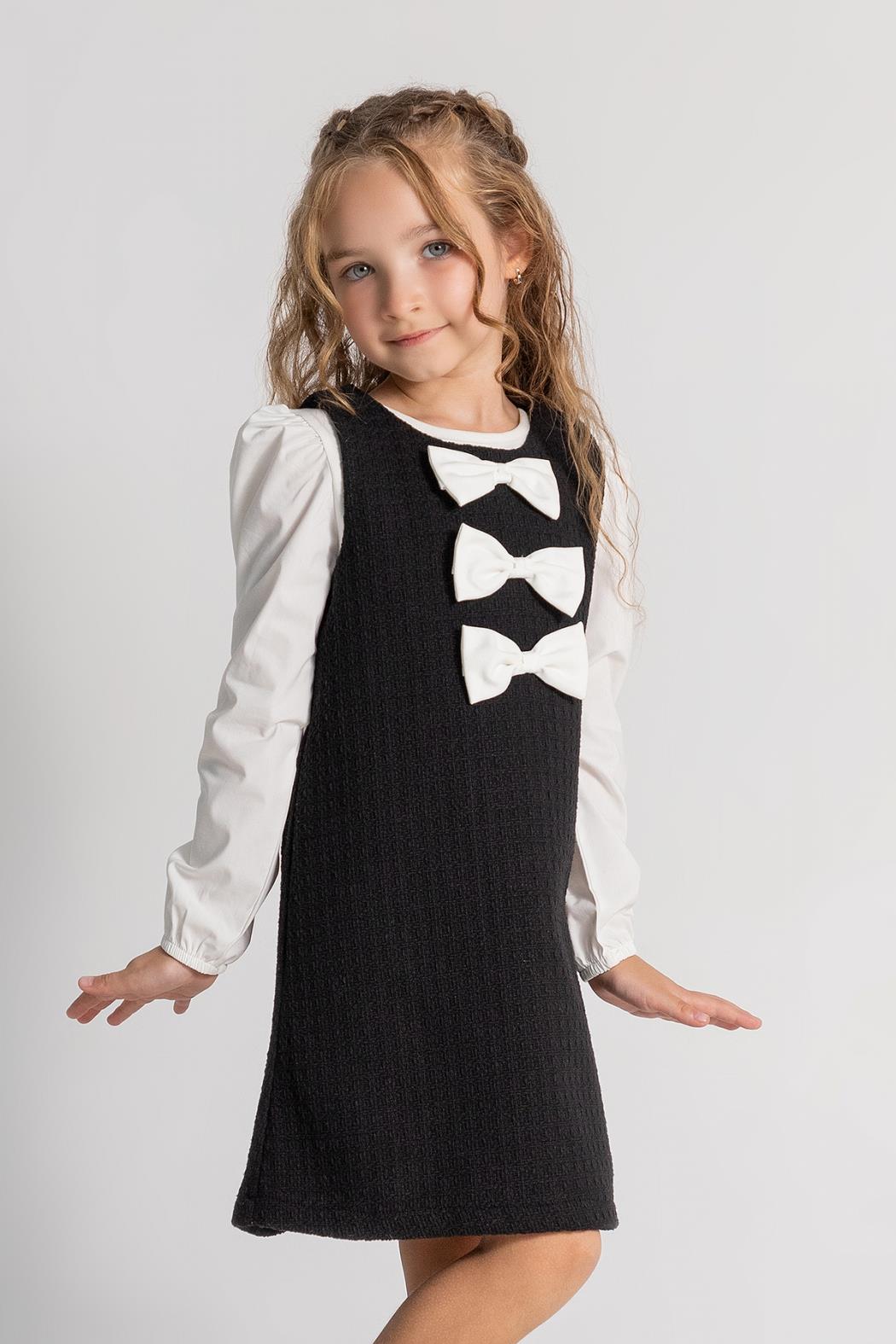 Dmb Kız Çocuk 2'Li Elbise 4-9 Yaş Siyah