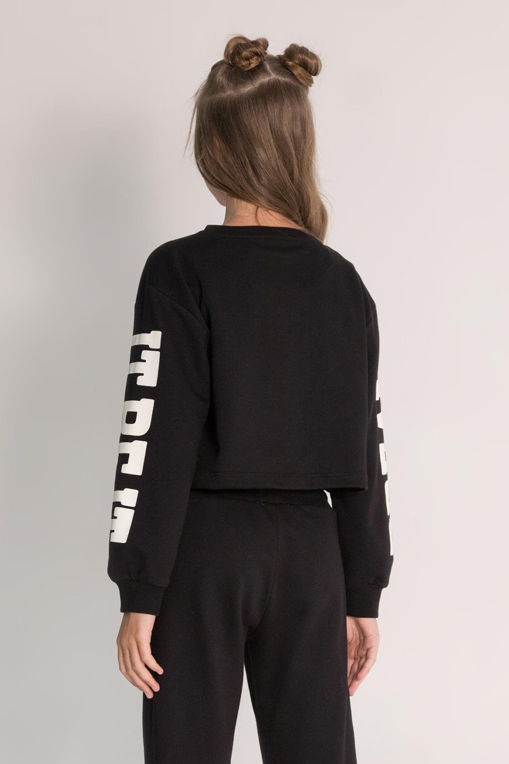 Dmb Kız Çocuk 2'li Sweatshirt 10-15 Yaş SİYAH