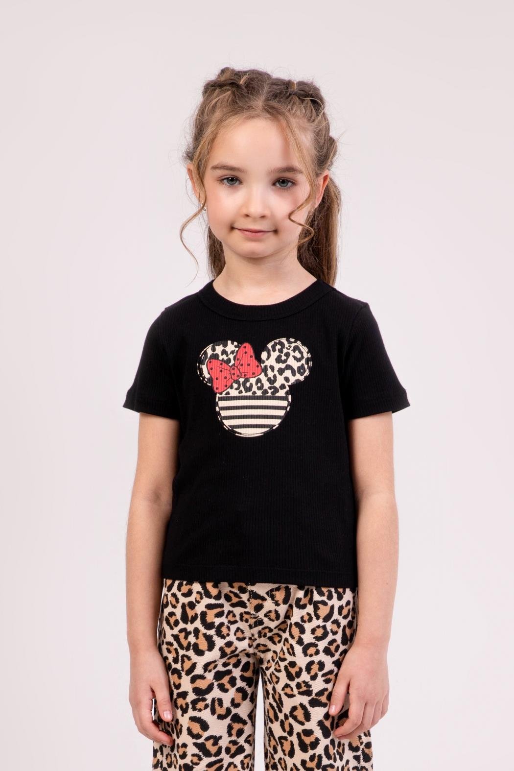Dmb Kız Çocuk Baskılı Badi 4-9 Yaş Siyah