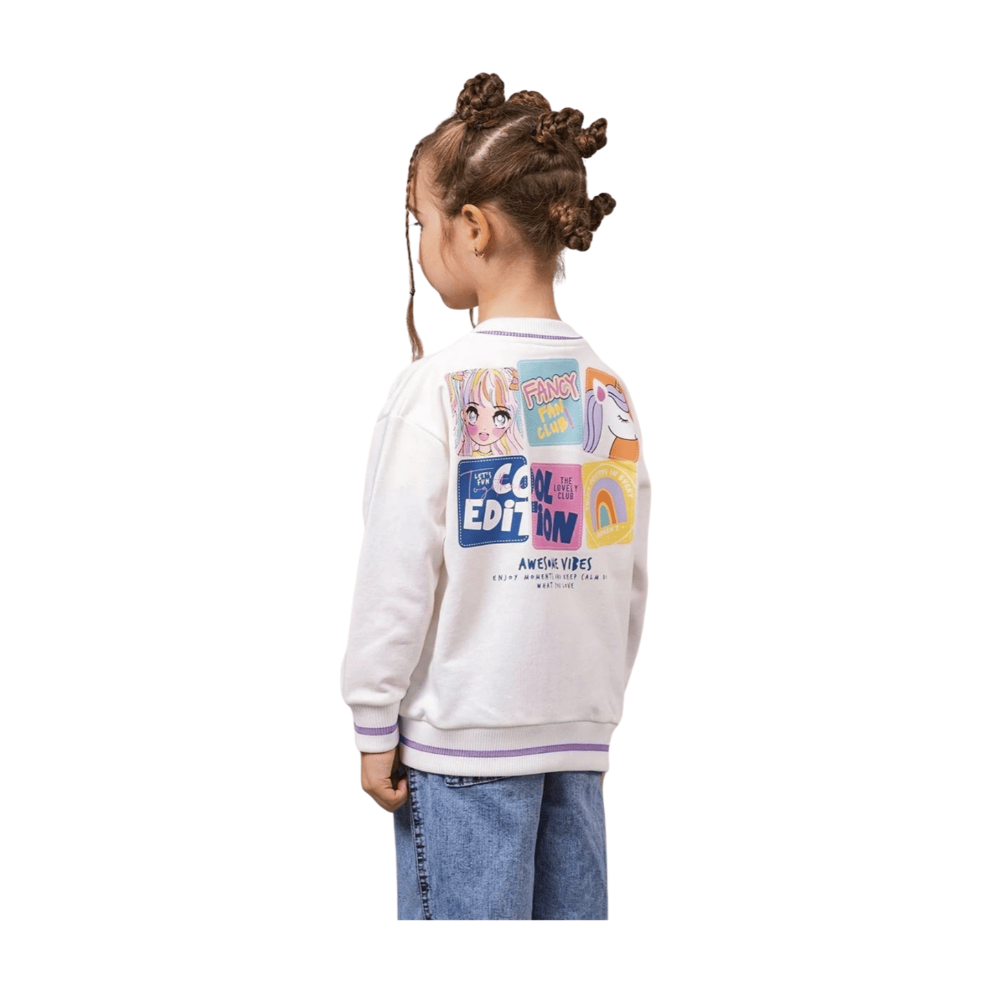 Dmb Kız Çocuk Baskılı Kolej Ceket 4-9 Yaş LİLA