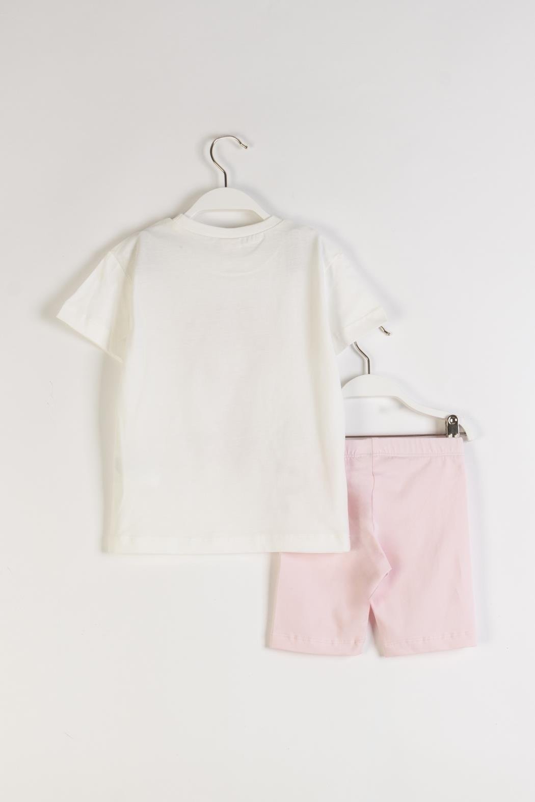 Dmb Kız Çocuk Baskılı Taytlı Takım 3-7 Yaş Pembe