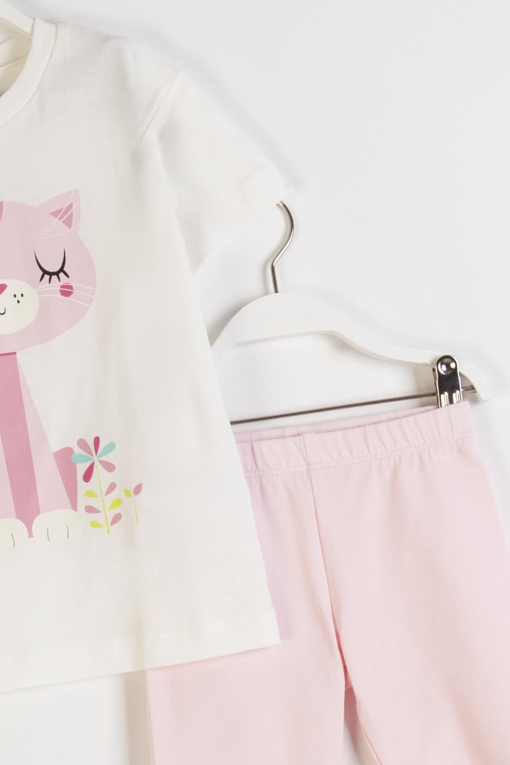 Dmb Kız Çocuk Baskılı Taytlı Takım 3-7 Yaş Pembe