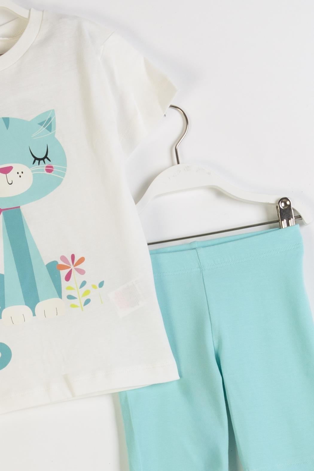 Dmb Kız Çocuk Baskılı Taytlı Takım 3-7 Yaş Mint