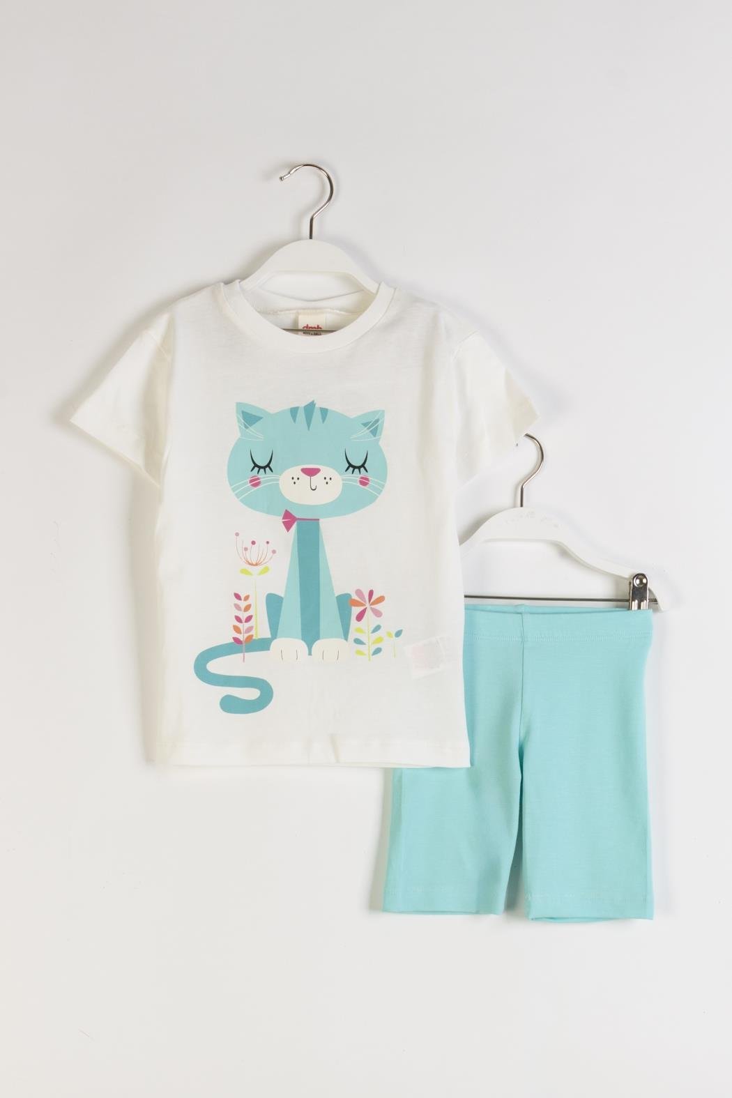 Dmb Kız Çocuk Baskılı Taytlı Takım 3-7 Yaş Mint