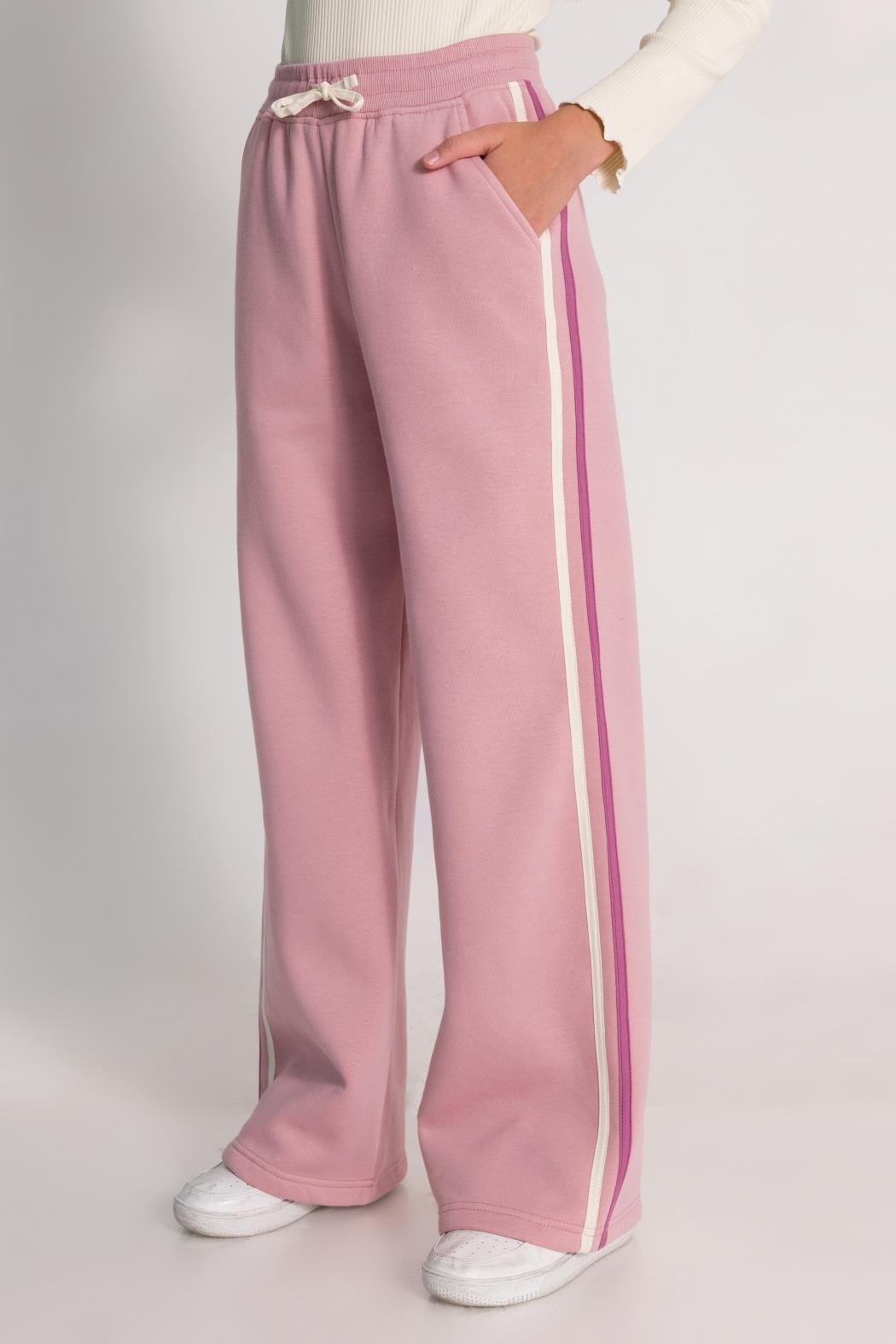 Dmb Kız Çocuk Bol Paça Eşofman Altı 9-14 Yaş PEMBE