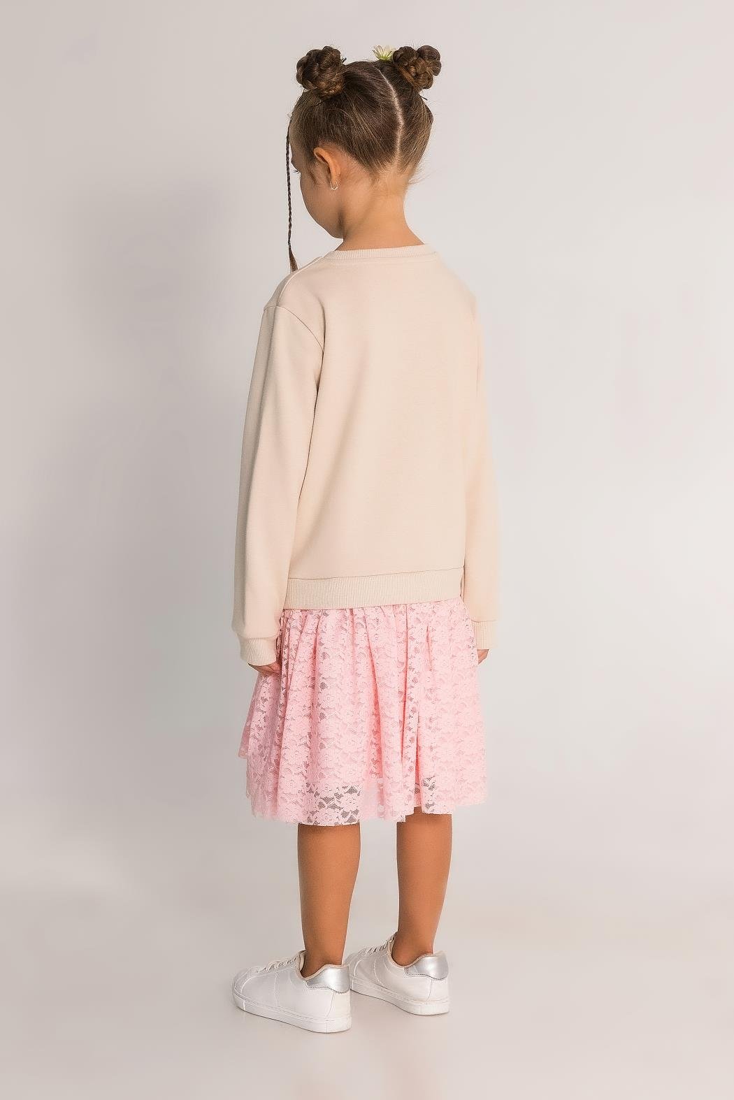 Dmb Kız Çocuk Elbise 3-8 Yaş BEJ