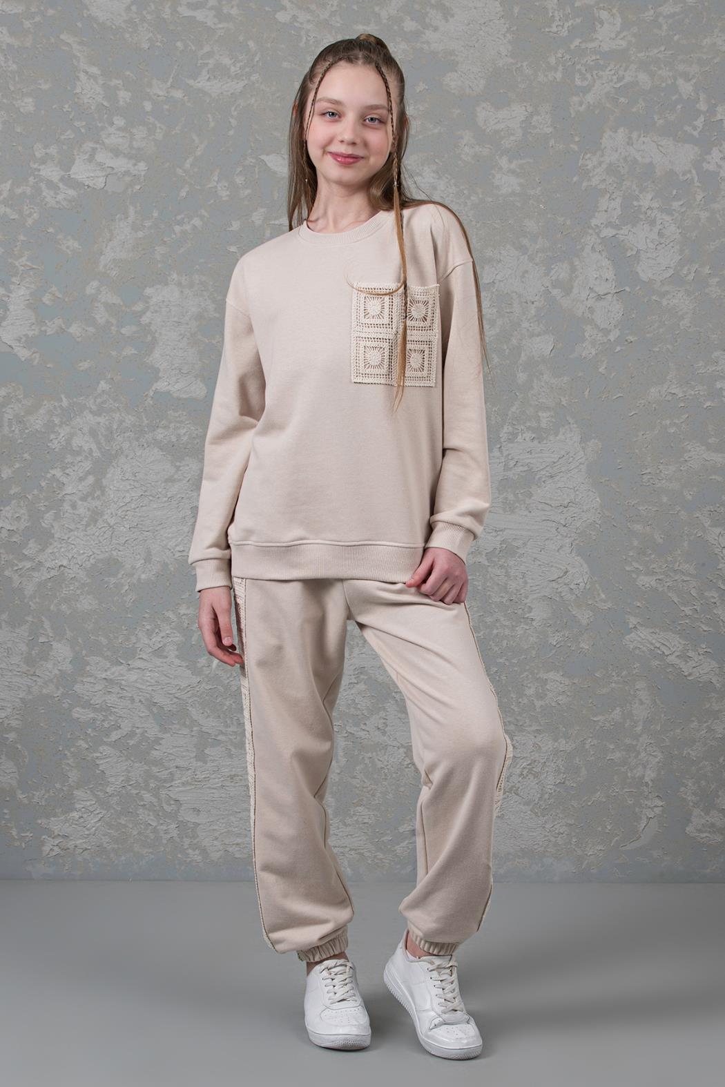 Dmb Kız Çocuk Eşofman Takım 11-15 Yaş BEJ