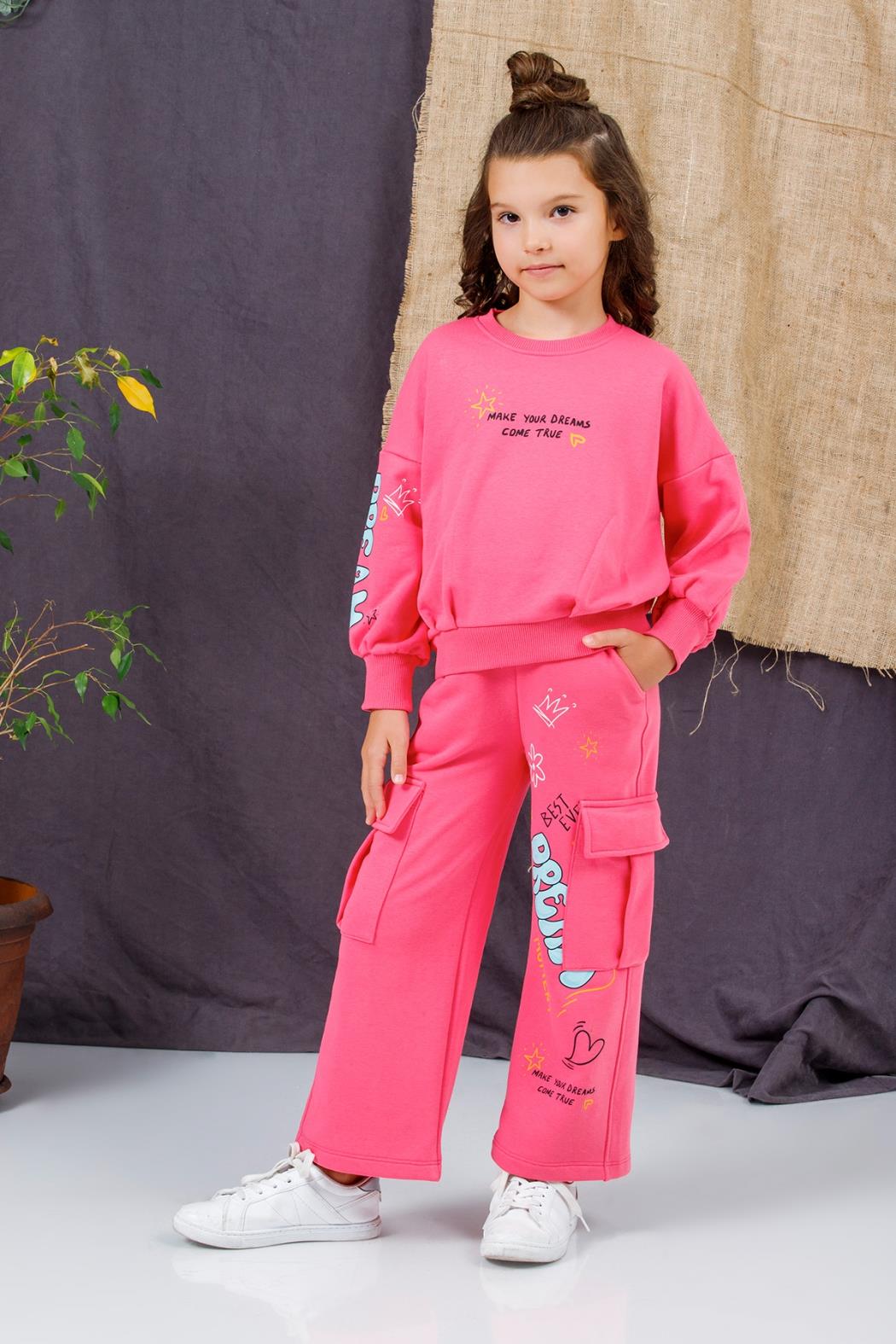 Dmb Kız Çocuk Eşofman Takım 4-9 Yaş FUŞYA
