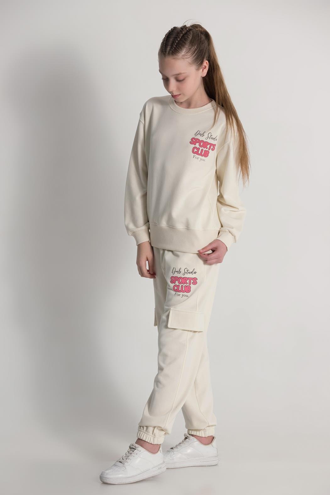 Dmb Kız Çocuk Eşofman Takım 7-11 Yaş KREM