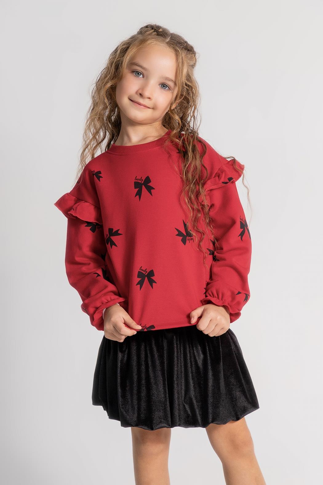 Dmb Kız Çocuk Etekli Takım 4-9 Yaş KIRMIZI