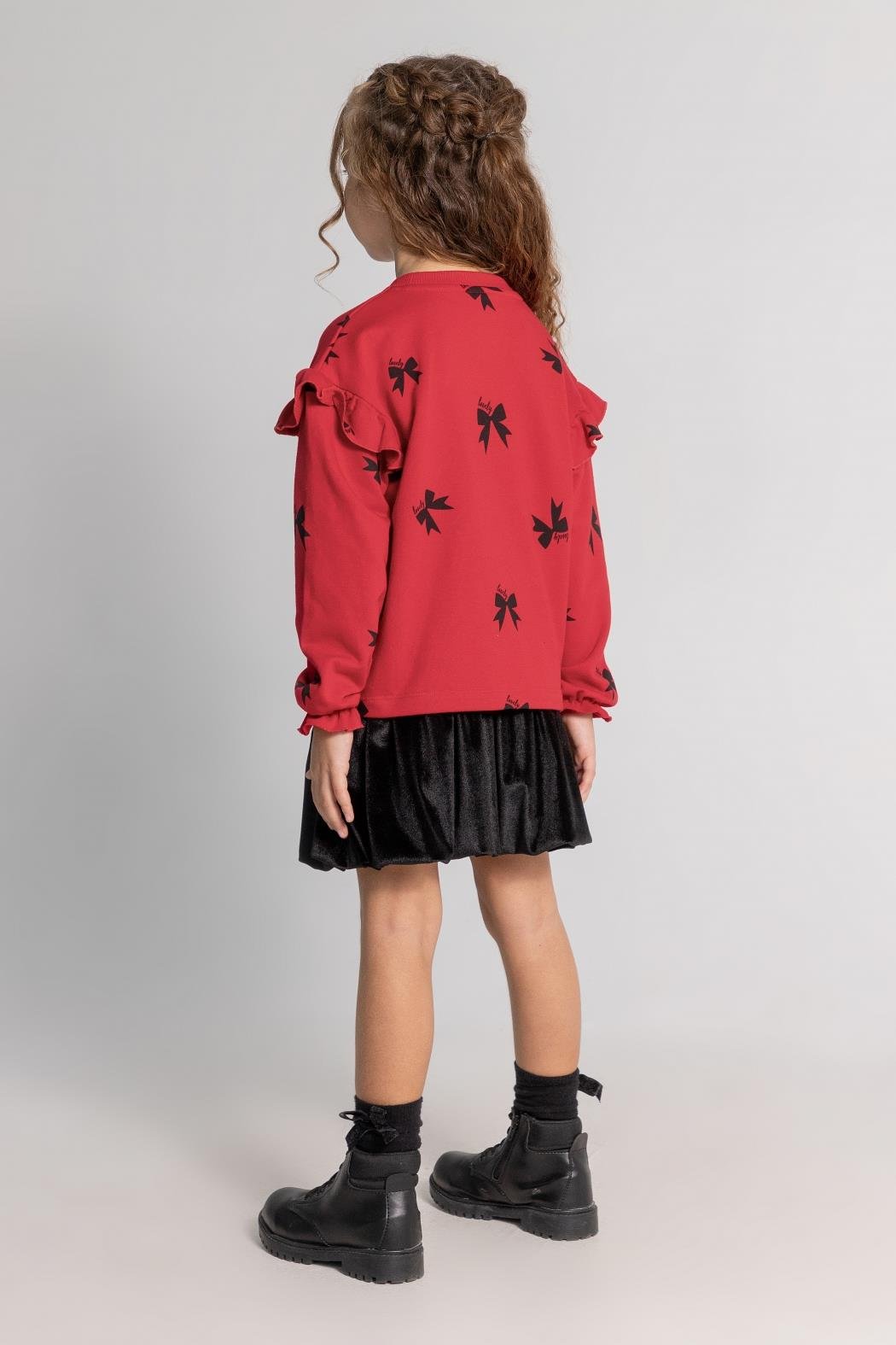 Dmb Kız Çocuk Etekli Takım 4-9 Yaş KIRMIZI