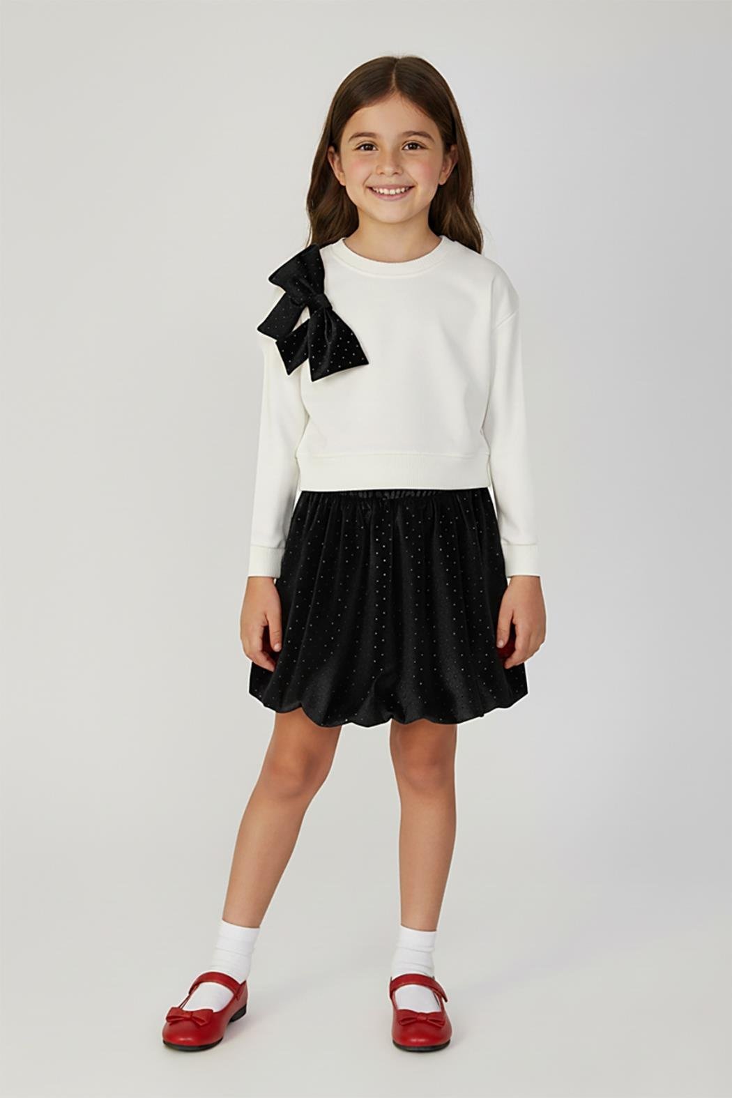 Dmb Kız Çocuk Etekli Takım 4-9 Yaş Siyah