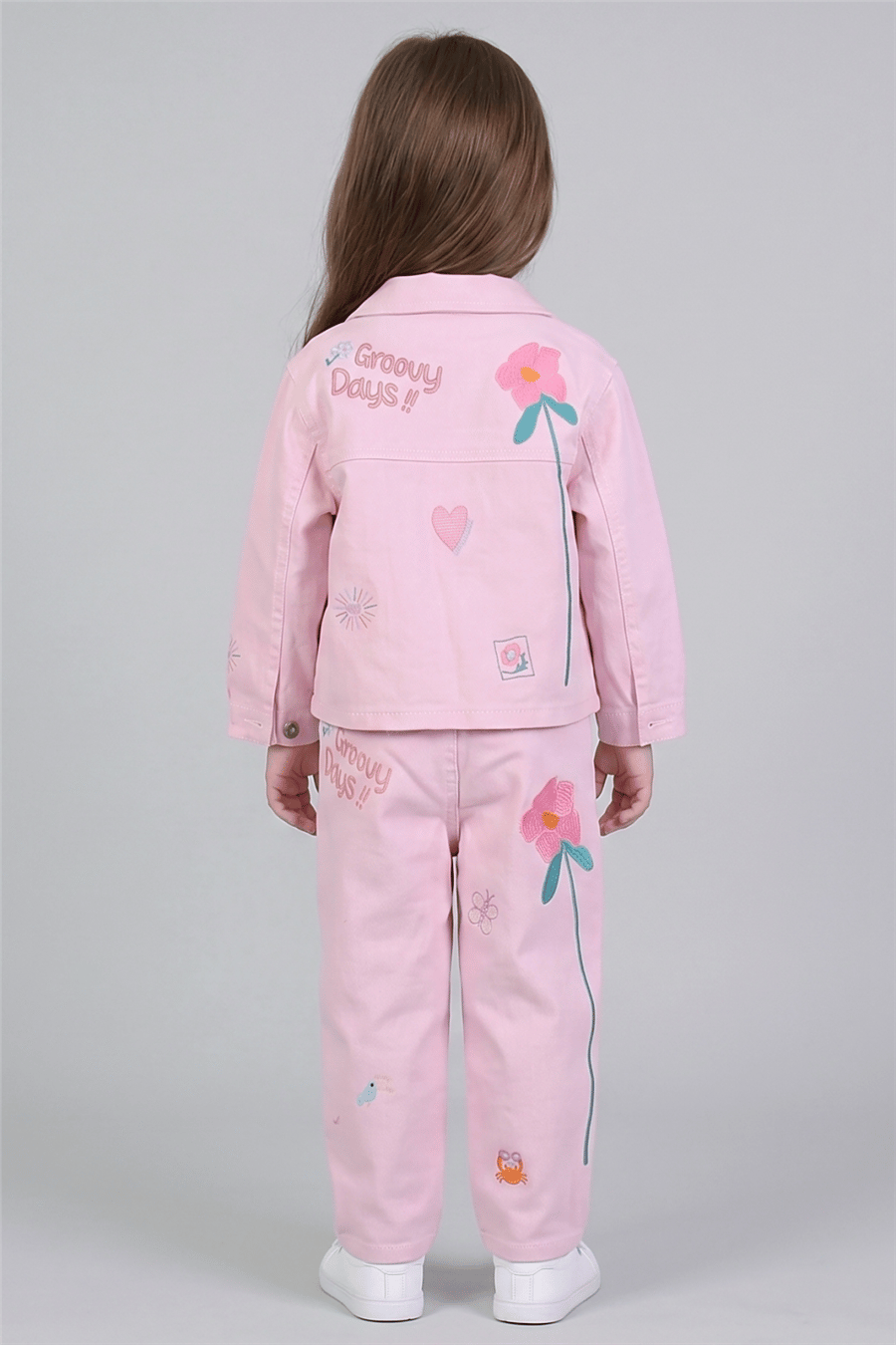 Dmb Kız Çocuk Gabardin 3'Lü Takım 2-7 Yaş Pembe