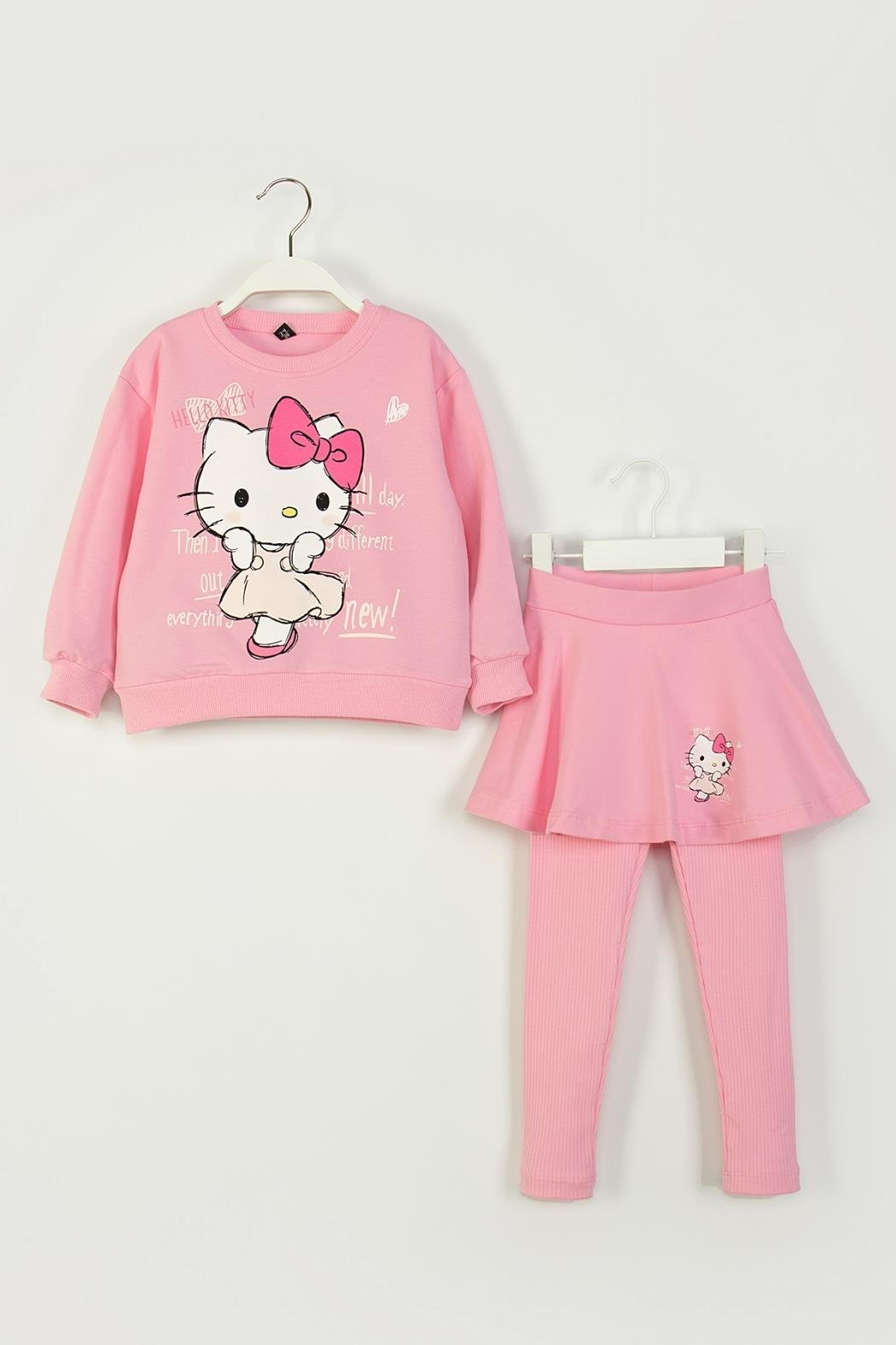 Dmb Kız Çocuk Hello Kitty Taytlı Takım 3-8 Yaş Pembe