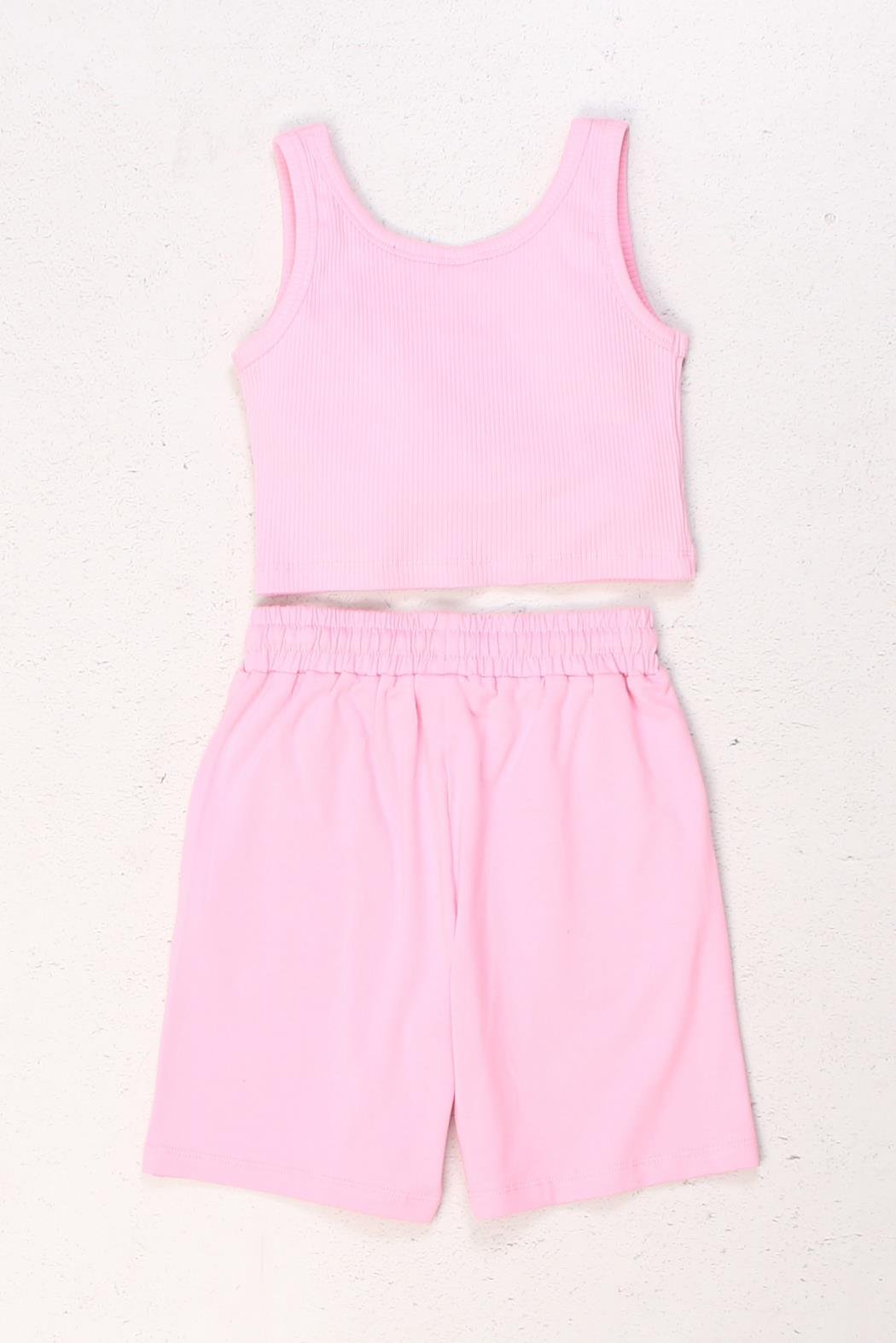 Dmb Kız Çocuk Kaşk Badili Şortlu Takım 4-9 Yaş Pembe