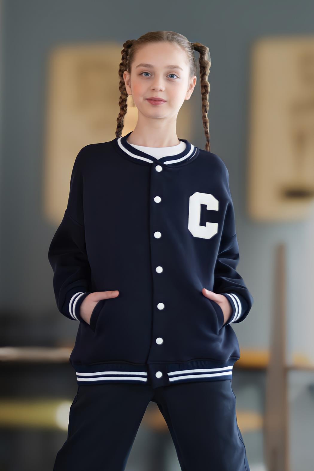 Dmb Kız Çocuk Kolej Ceket 11-15 Yaş LACİVERT