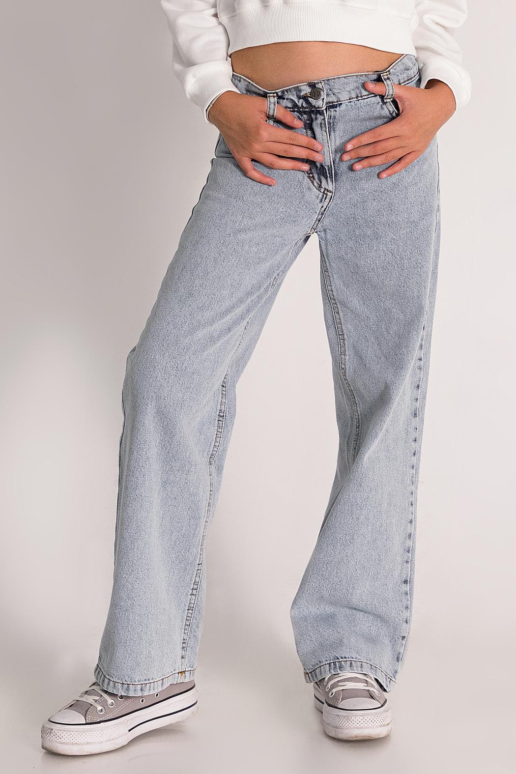 Dmb Kız Çocuk Kot Pantolon 9-14 Yaş Açık Mavi