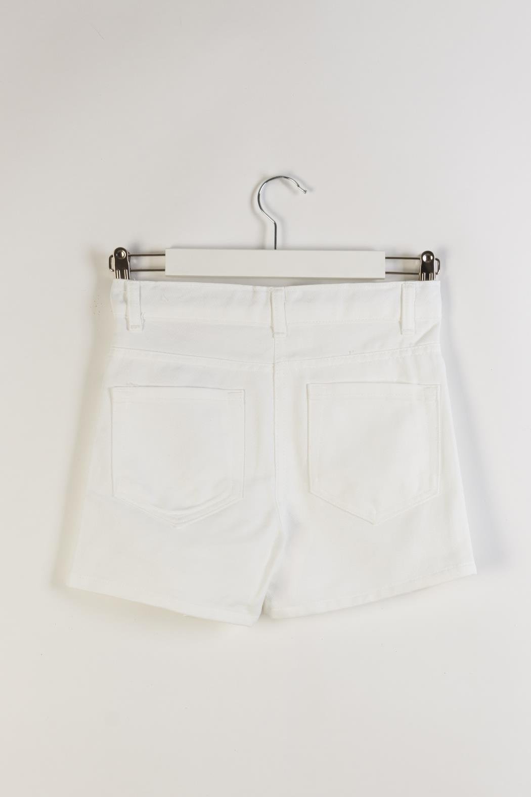 Dmb Kız Çocuk Kot Şort Etek 9-14 Yaş BEYAZ